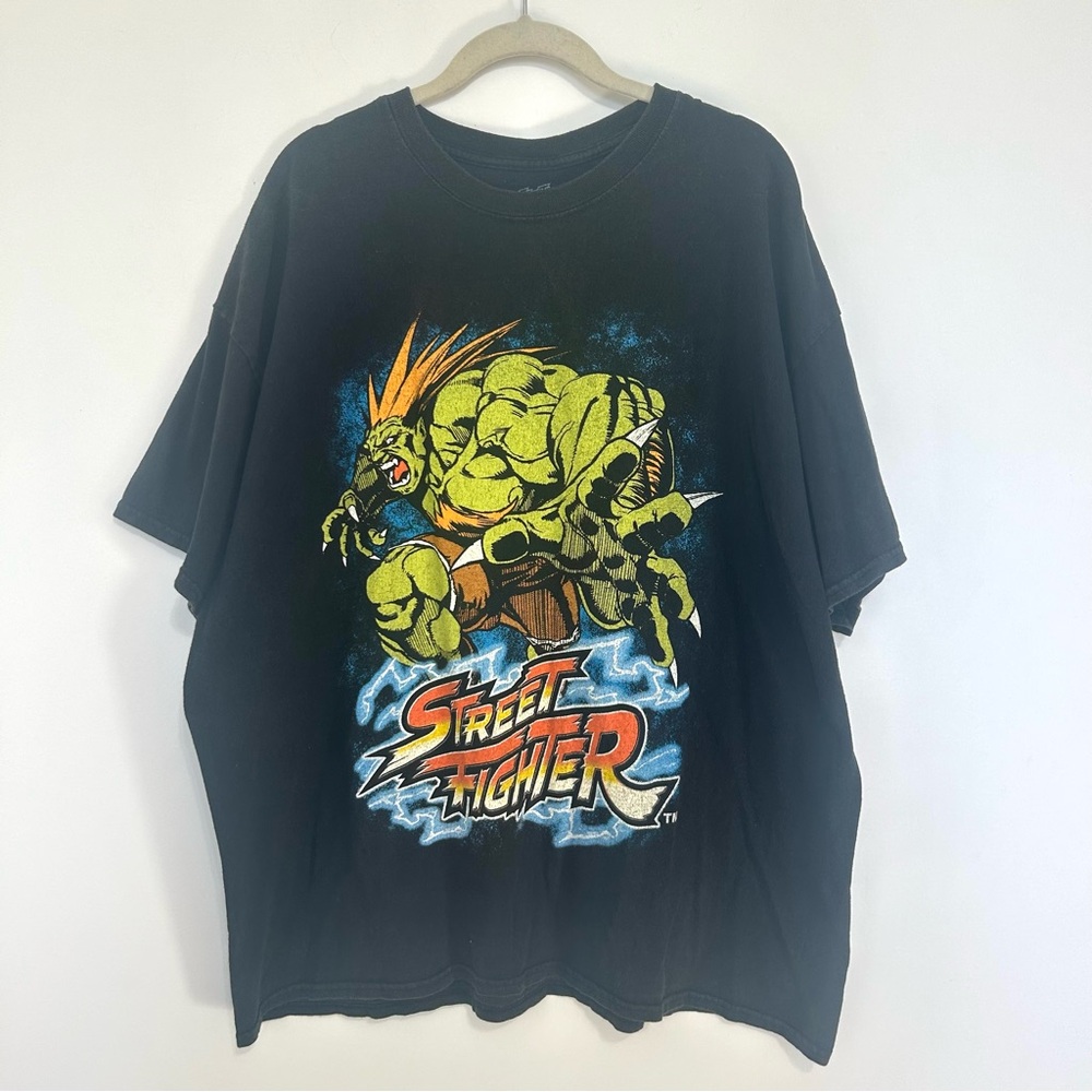 Street Fighter Goat Crew Vintage Graphic Tee Sz XL Black